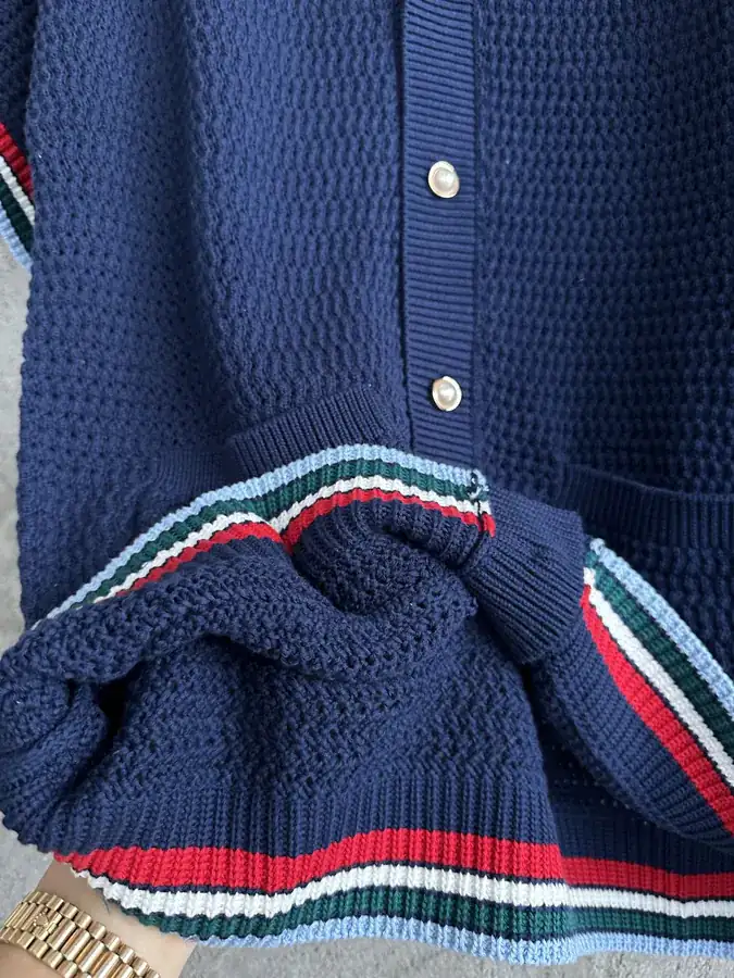 CASABLANCA 2025SS Statement Embroidered Knit Blouse