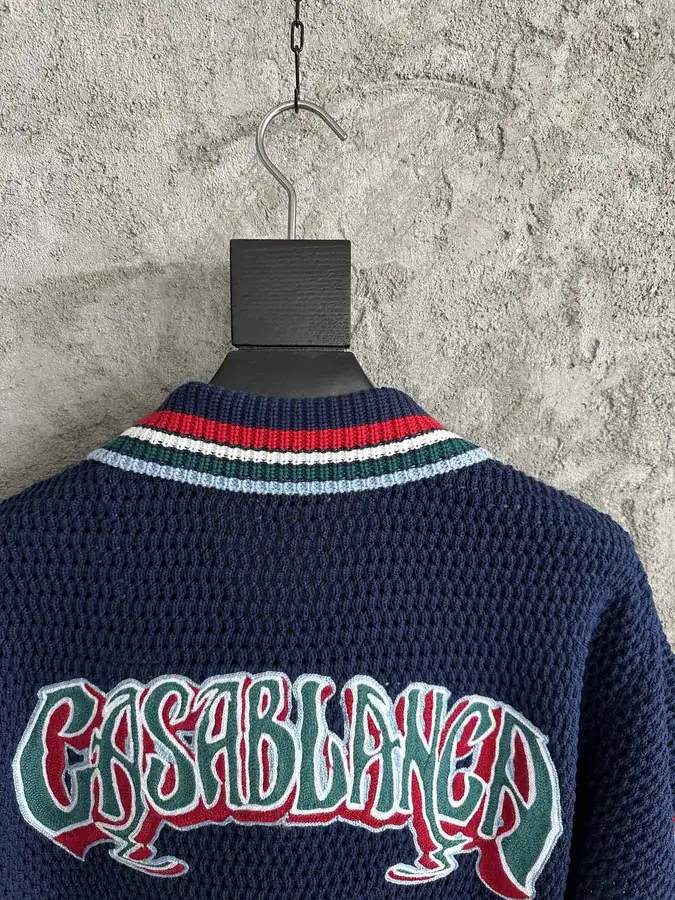 CASABLANCA 2025SS Statement Embroidered Knit Blouse