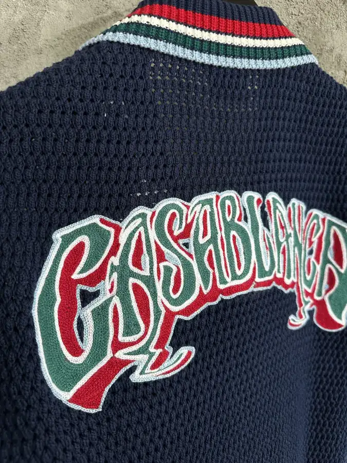 CASABLANCA 2025SS Statement Embroidered Knit Blouse