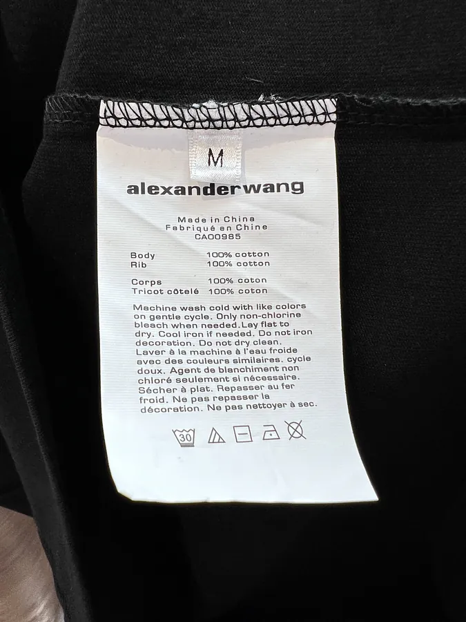 Alexander Wang T Shirt SMLXL, Black & White, Unisex