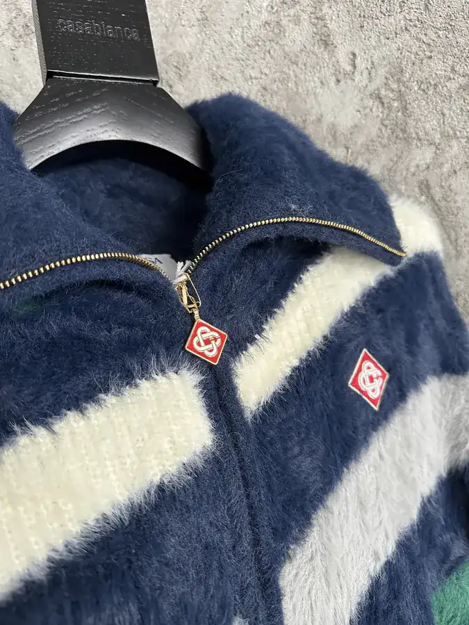 CASABLANCA 2025SS Custom Fur Coat with Color Block Design