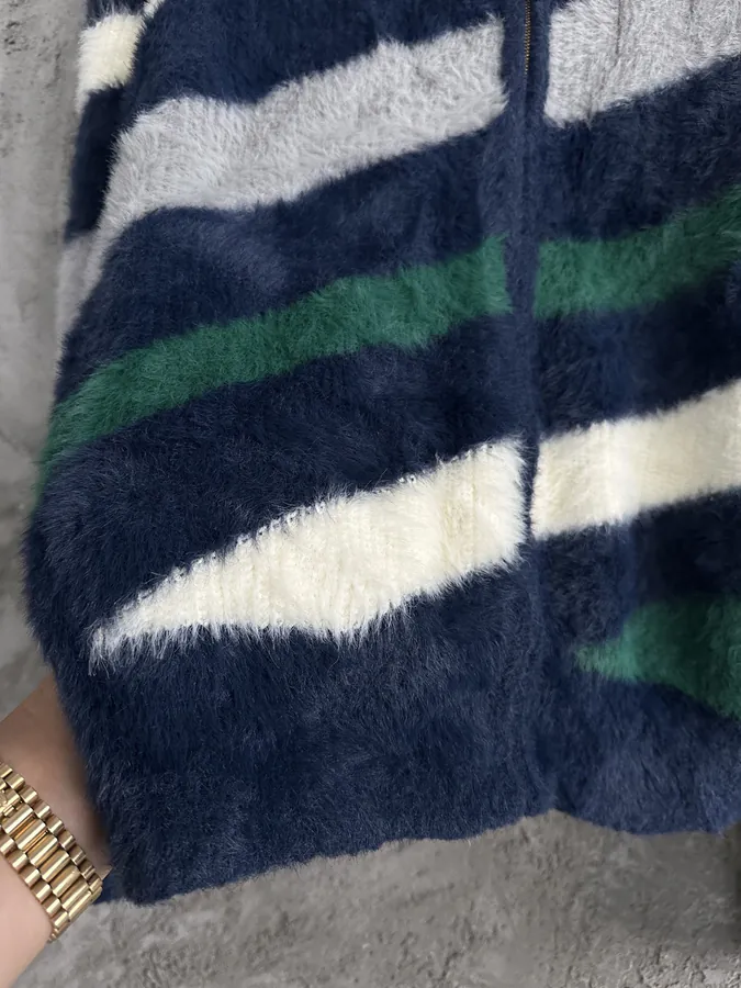 CASABLANCA 2025SS Custom Fur Coat with Color Block Design