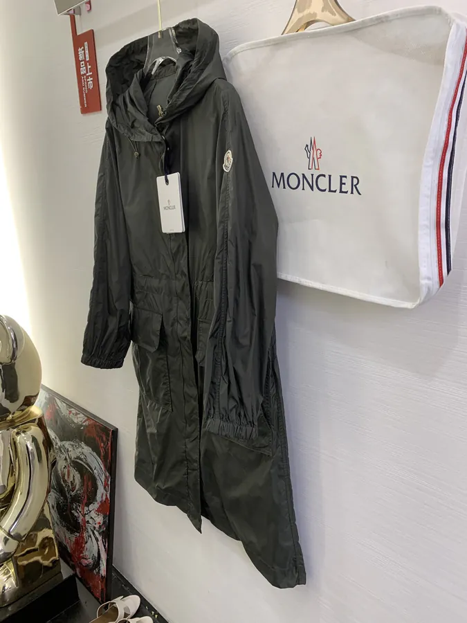 Moner25 Women's Hiengos Waist Defining Lightweight Long Pea Coat