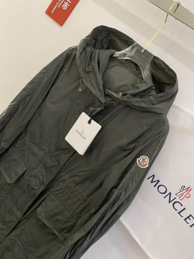 Moner25 Women's Hiengos Waist Defining Lightweight Long Pea Coat