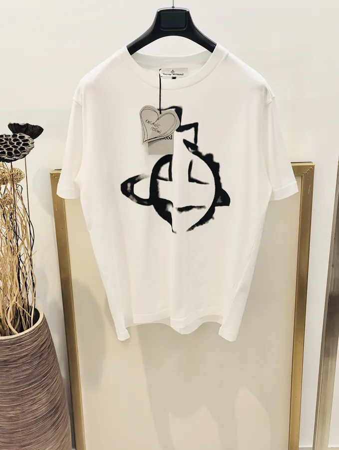 ViVi Saturn Print T Shirt SMLXL, Black & White