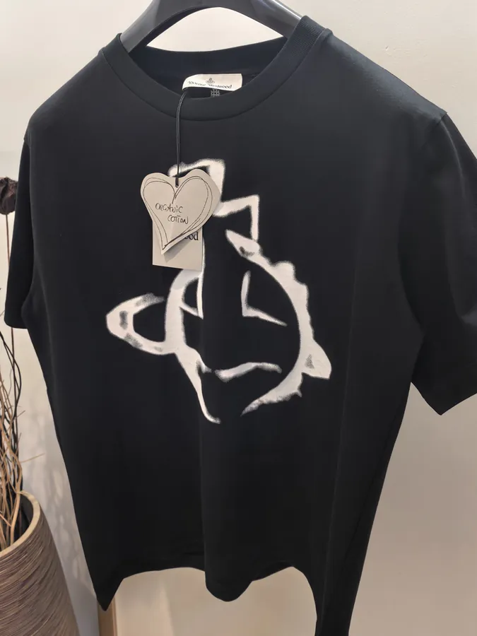 ViVi Saturn Print T Shirt Unisex, SMLXL, Black & White