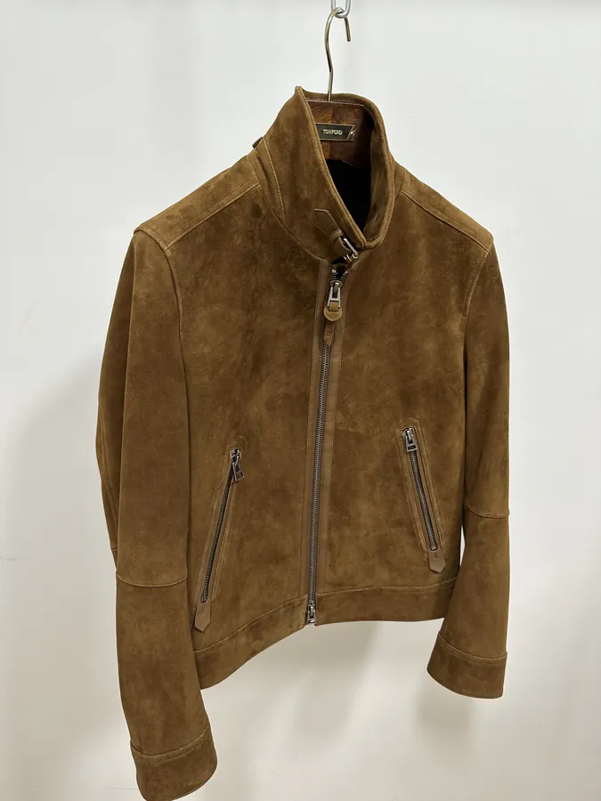TOM F Autumn Winter New Collection Slim Fit Leather Jacket