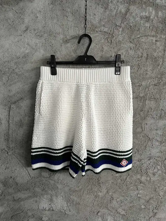 CASABLANCA 2024SS Knit Shorts with Blue Stripes