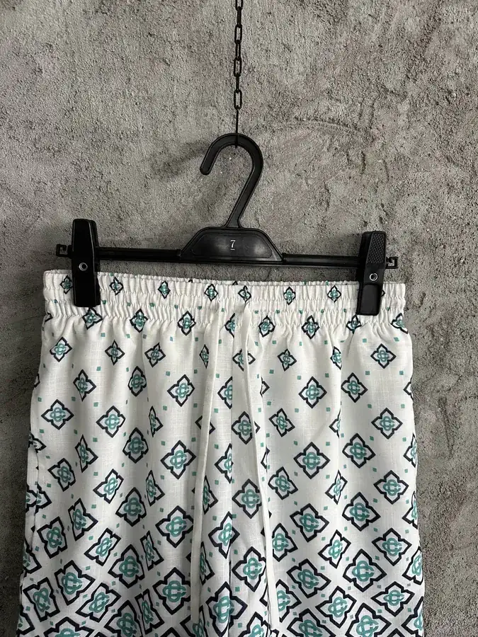 CASABLANCA 2025SS Square Pattern Linen Shorts