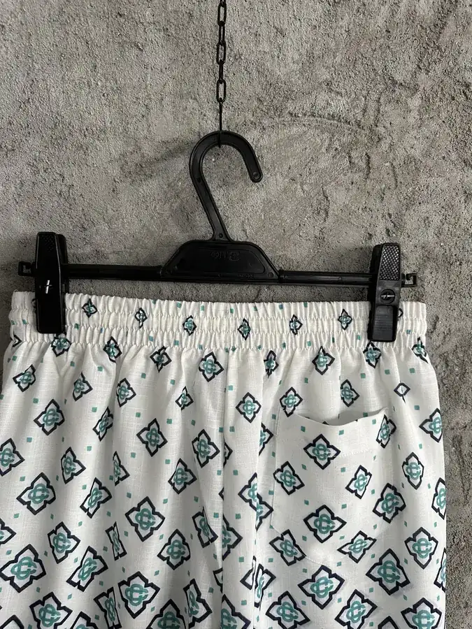 CASABLANCA 2025SS Square Pattern Linen Shorts