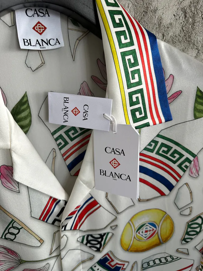 CASABLANCA 2025SS Silk Shirt with Fragment Pattern