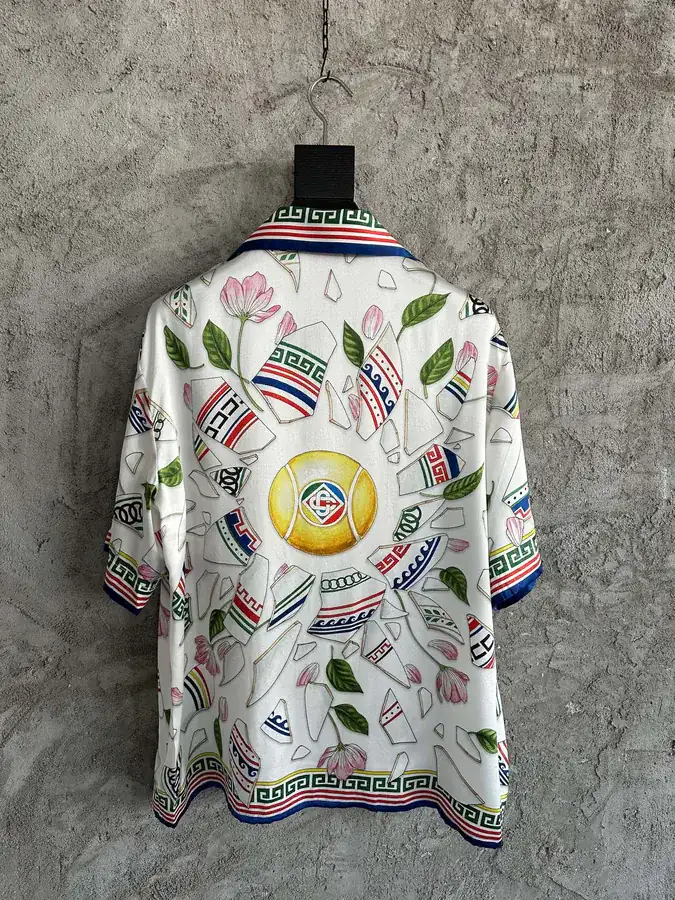 CASABLANCA 2025SS Silk Shirt with Fragment Pattern
