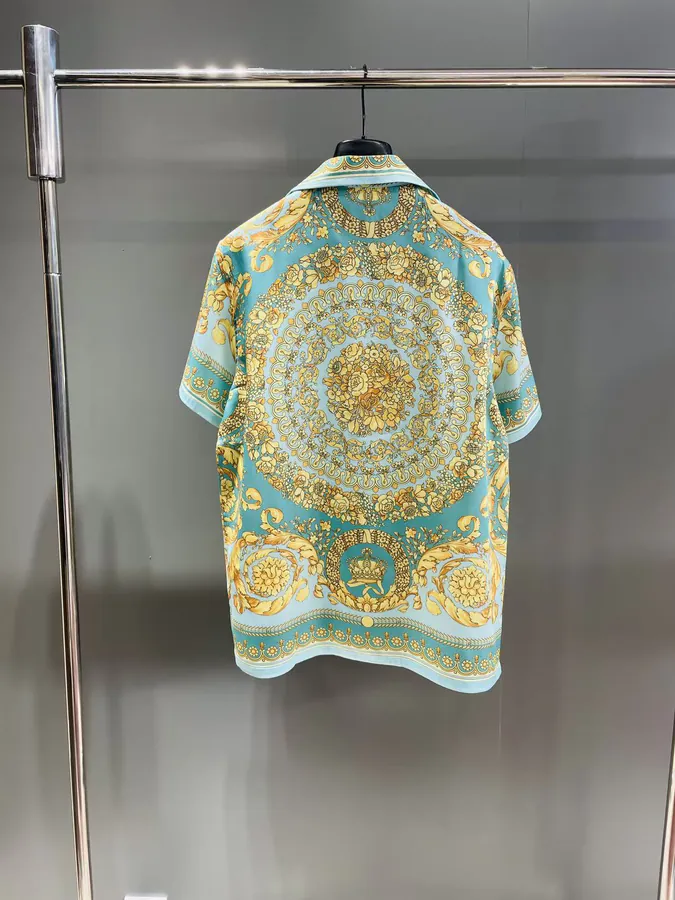 Versace 2025 New Soft Twill Print Shirt with Collar