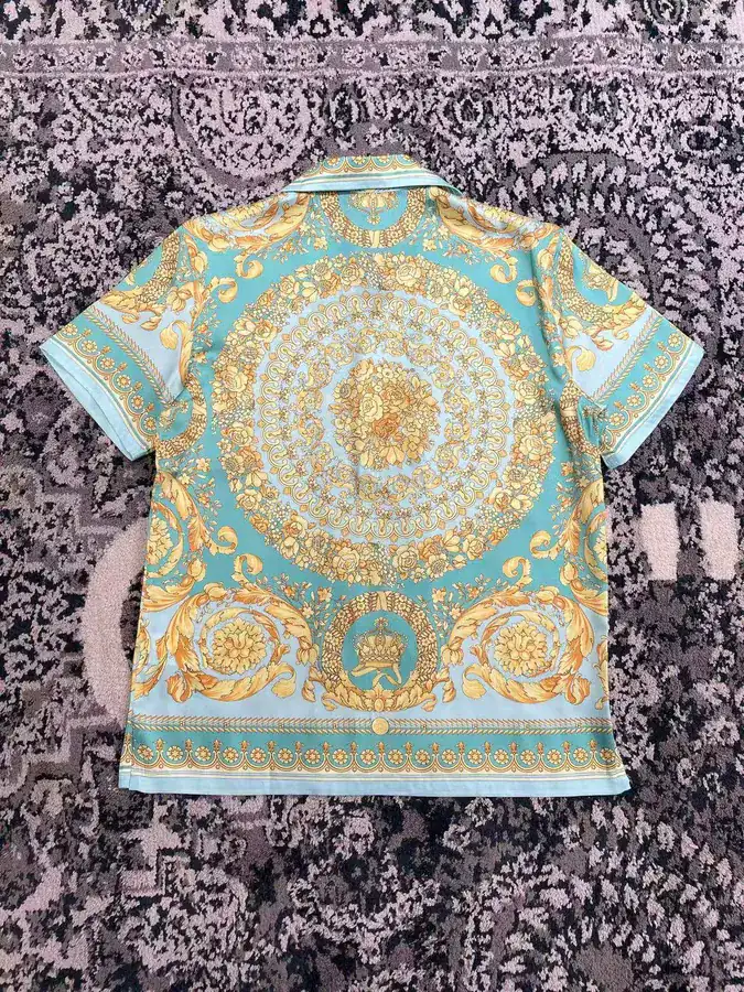 Versace 2025 New Soft Twill Print Shirt with Collar