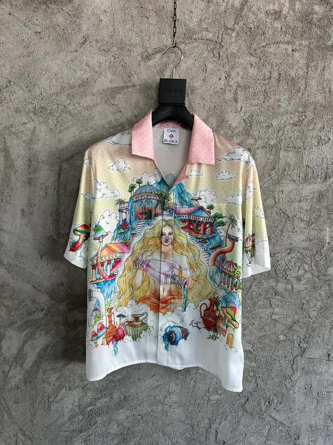 CASABLANCA 2025SS Silk Shirt with Mountain Pattern