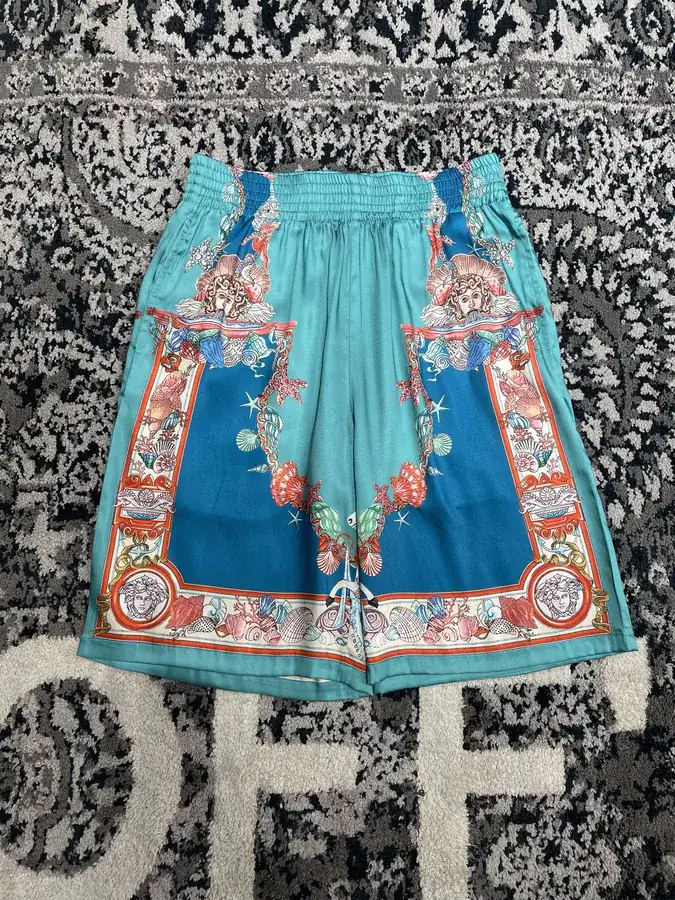 P460 Coral Theatre Silk Shorts