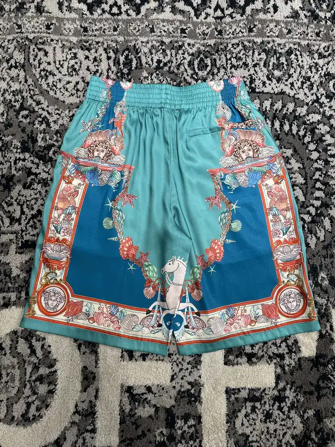 P460 Coral Theatre Silk Shorts