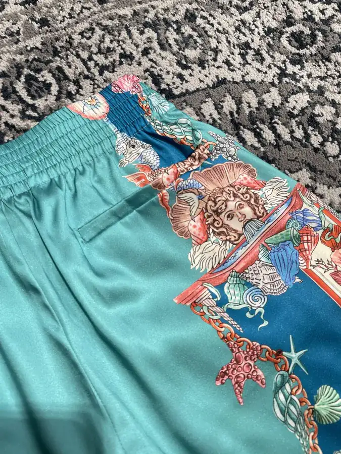P460 Coral Theatre Silk Shorts