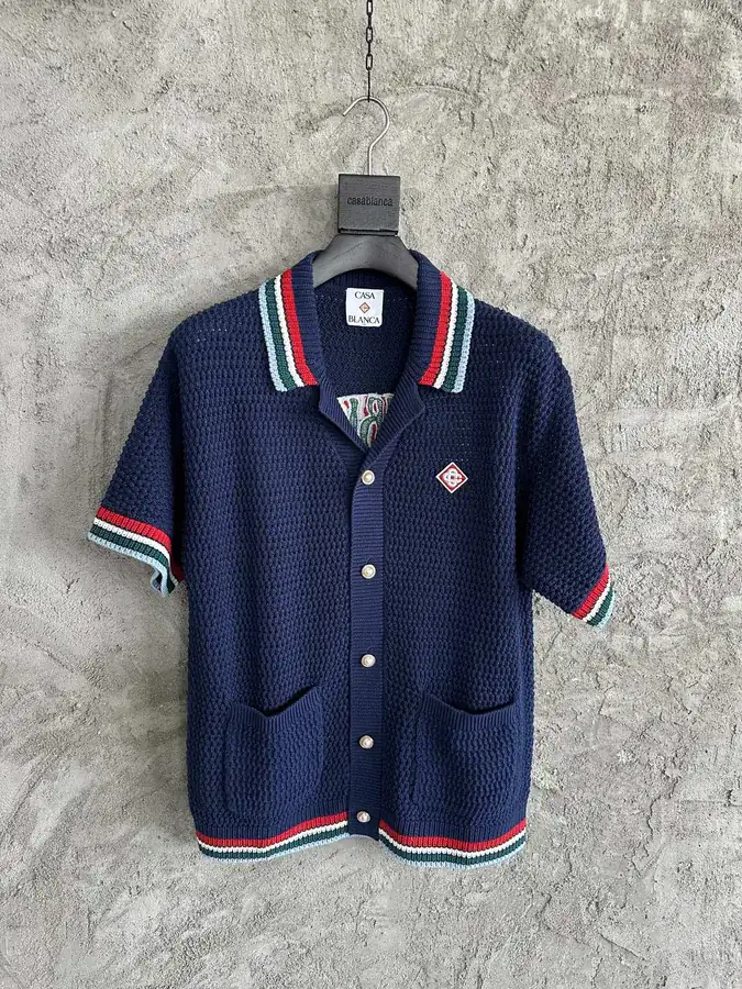 CASABLANCA 2025SS Statement Embroidered Knit Blouse