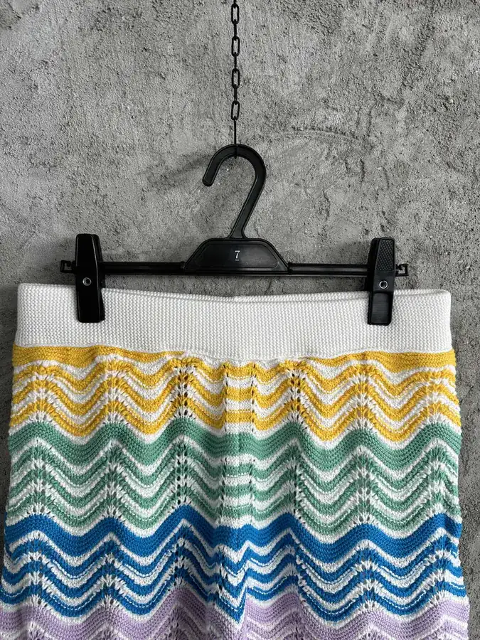 CASABLANCA 2024SS Rainbow Arch Wavy Pattern Knit Shorts