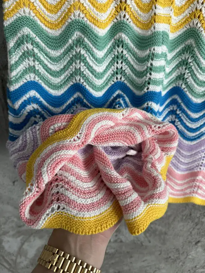 CASABLANCA 2024SS Rainbow Arch Wavy Pattern Knit Shorts