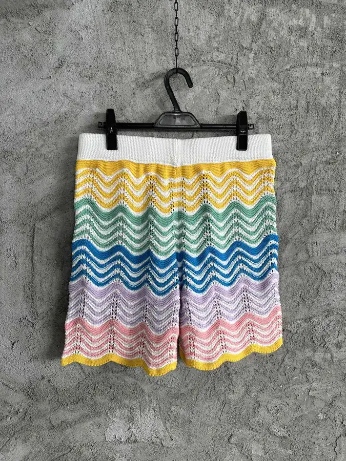CASABLANCA 2024SS Rainbow Arch Wavy Pattern Knit Shorts