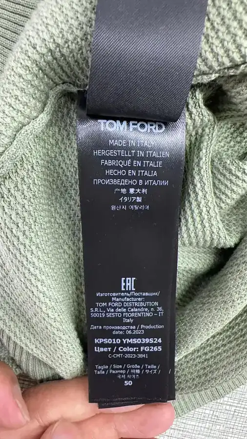 Tom Ford Custom Imported Fabric Knit Sweater