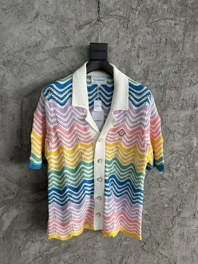 CASABLANCA 2024SS Rainbow Arch Wavy Knit