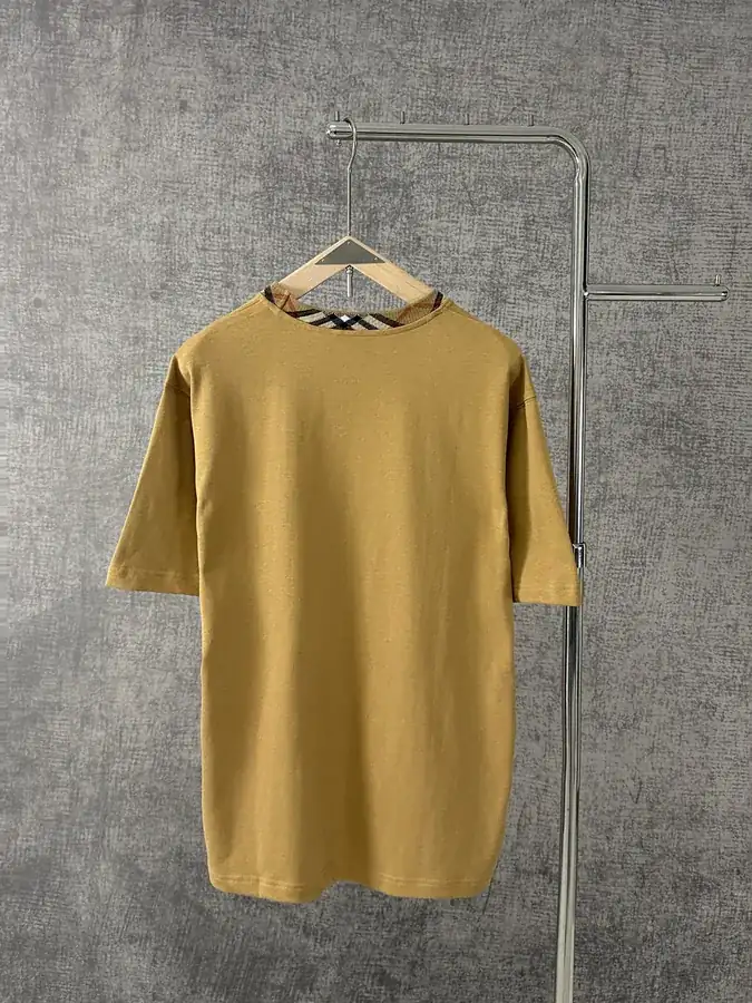 Burberry 2025 New Collection Cotton T Shirt with Classic Tartan Trim