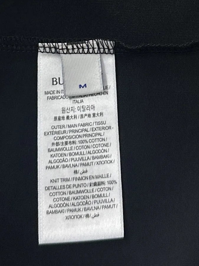 Burberry 2025 New Short Collar Check Pattern Cotton T shirt