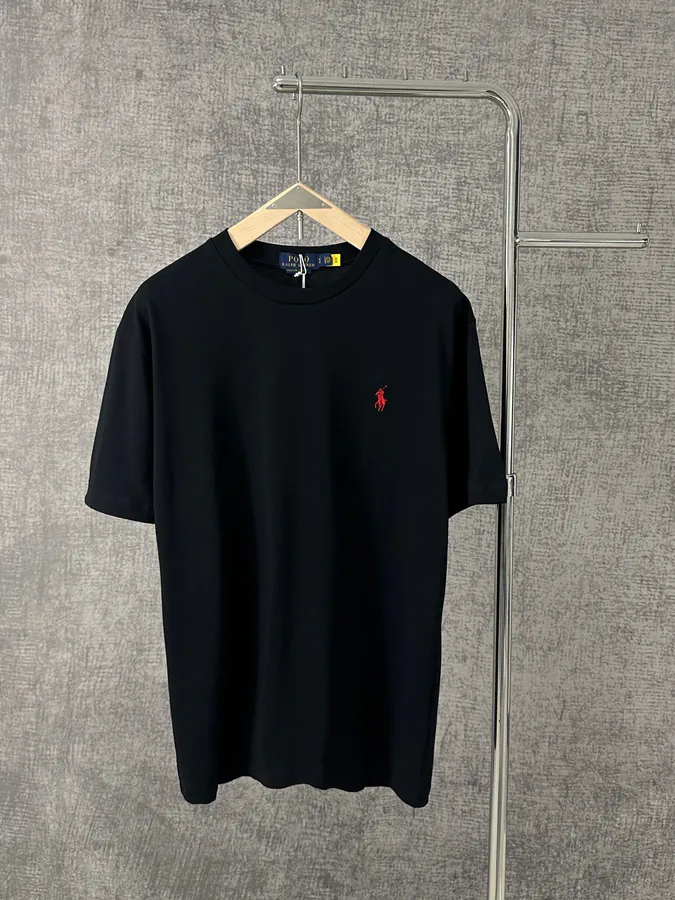 Rah Lauren Embroidered T Shirt Classic Pure Color, Men's and Women's