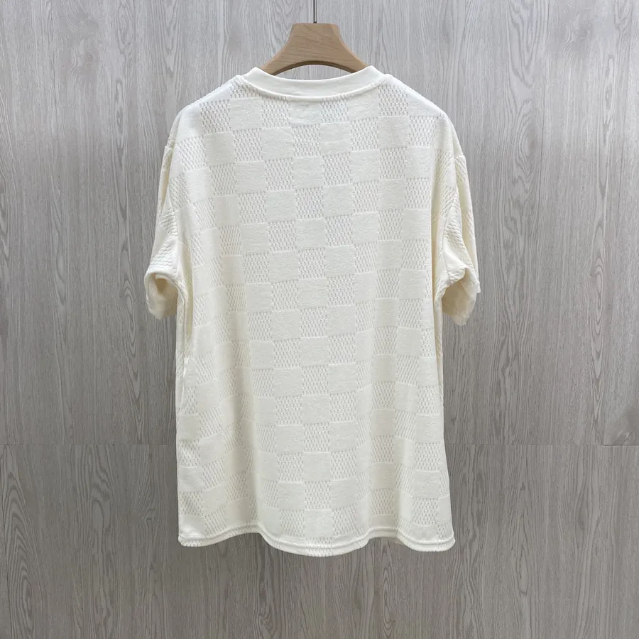 Louis Vuitton Checkerboard Fleece Round Neck Short Sleeve