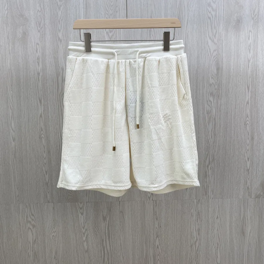 Louis Vuitton Men's Damier Shorts in Light Beige