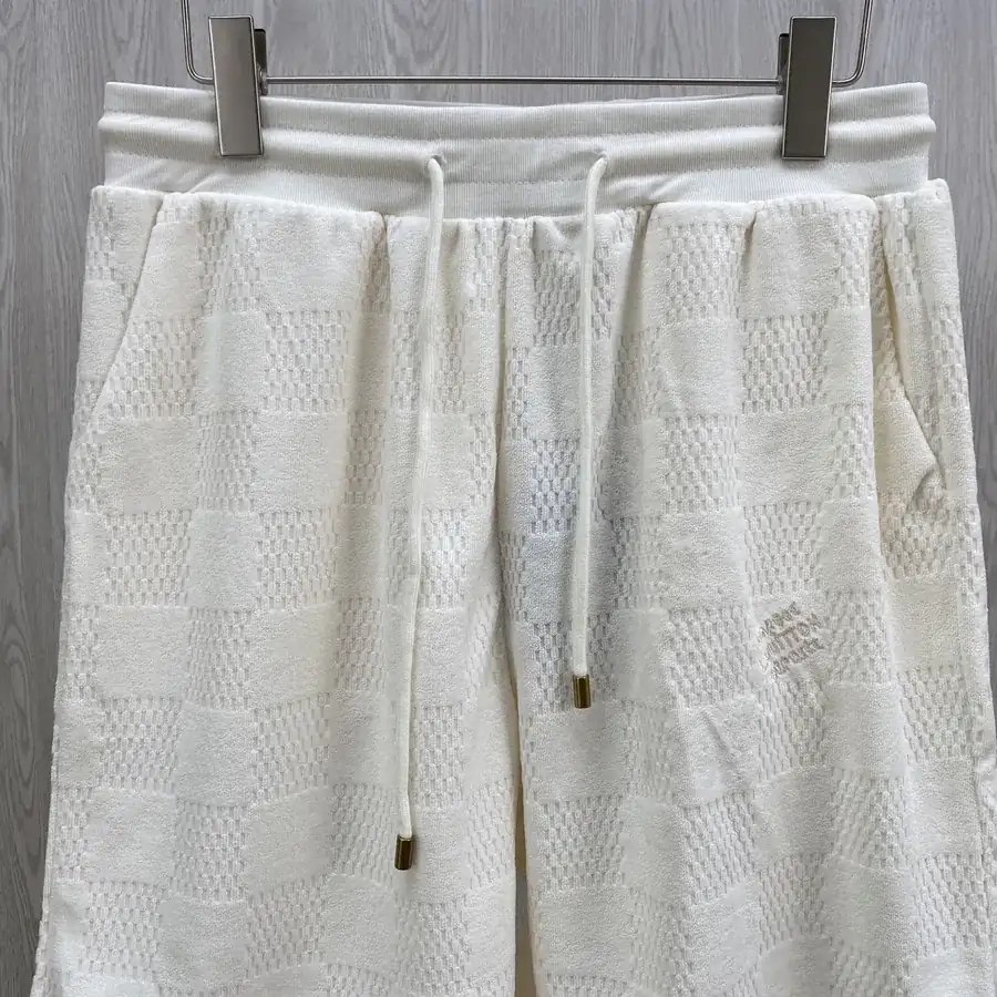 Louis Vuitton Men's Damier Shorts in Light Beige