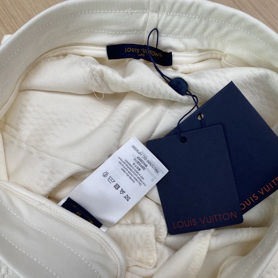 Louis Vuitton Men's Damier Shorts in Light Beige