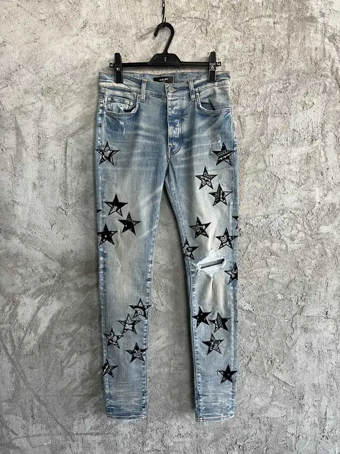 AMIRI 2023SS Star Patterned Cashmere Flower Pants