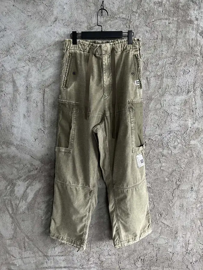 Maison MIHARA YASUHIRO Vintage Washed Knife Pocket Wide Leg Trousers