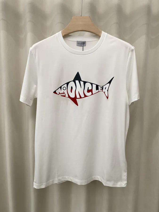 Mon&cler 25春夏 Shark Letter Logo Print T Shirt