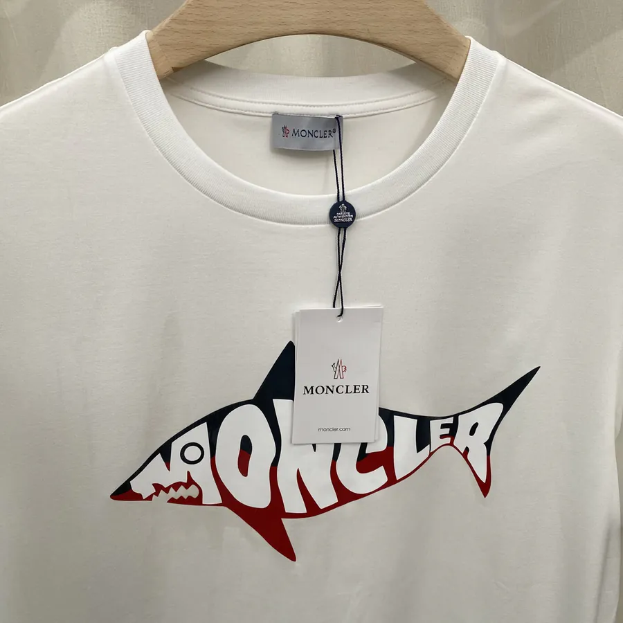 Mon&cler 25春夏 Shark Letter Logo Print T Shirt
