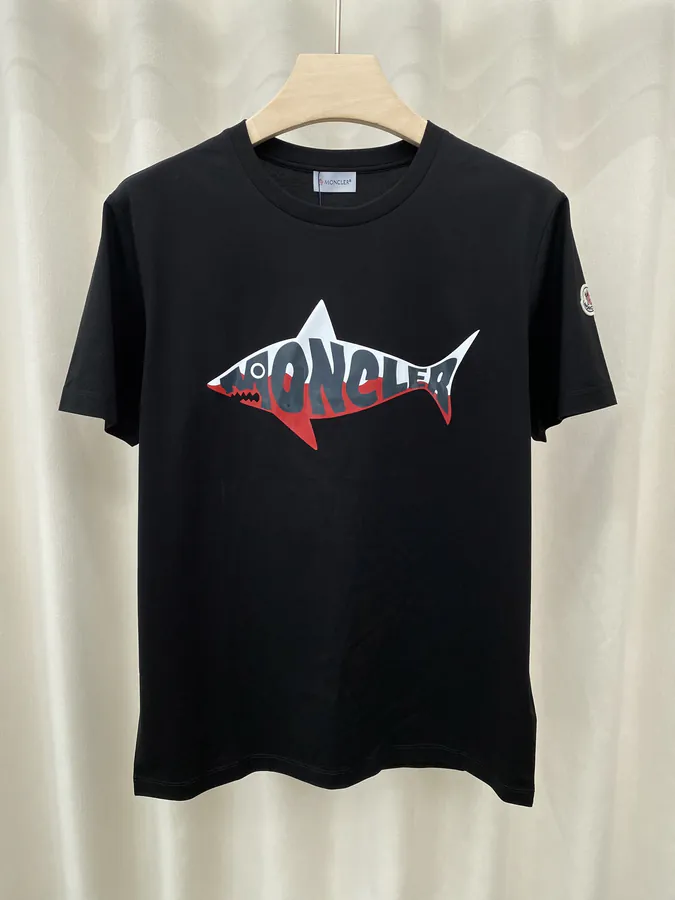 Mon&cler 25春夏 Shark Letter Logo Print T Shirt