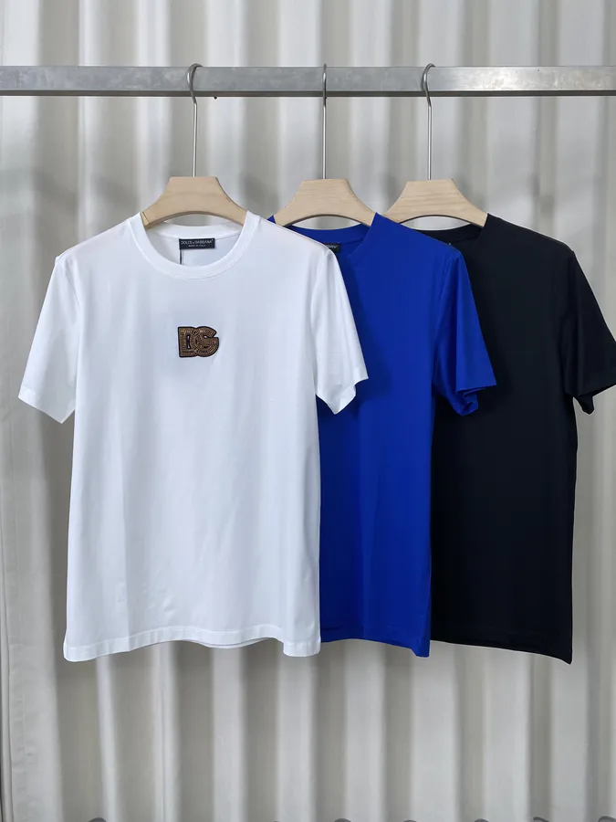 DG Embroidered Badge Round Neck T Shirt, Dolce&Gabbana 25 Spring Summer New Collection