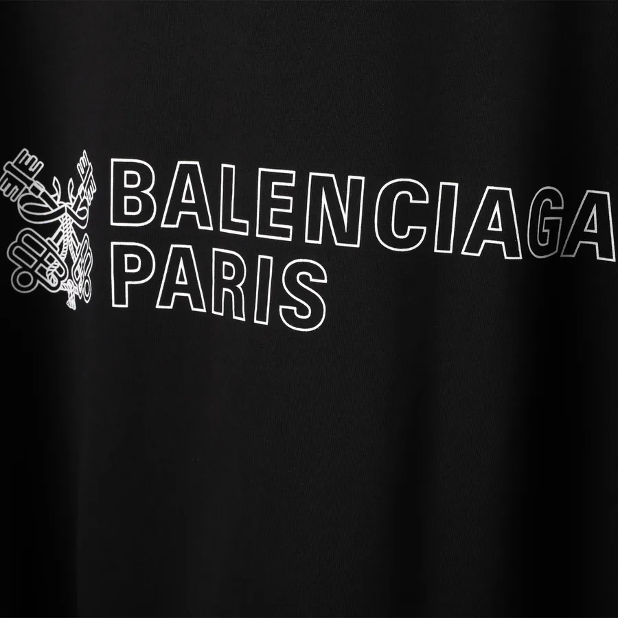 BaleenCiaGa Key Emblem Print Short Sleeve