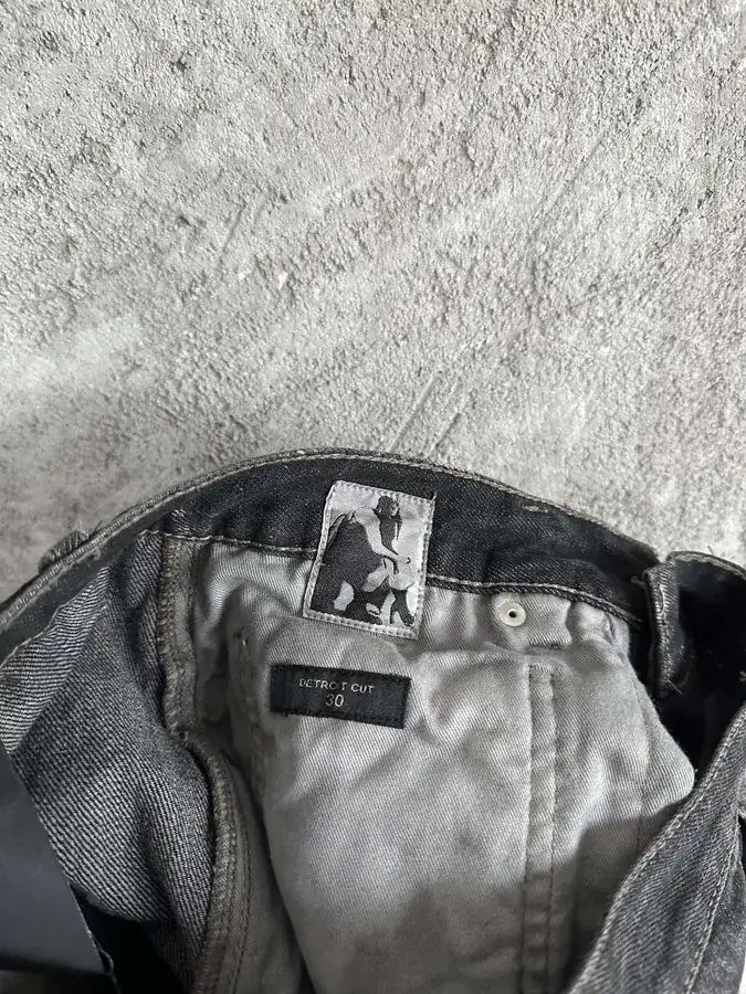 Rick Owens DEKSHDW 2023SS Black Zip Wide Leg Trousers