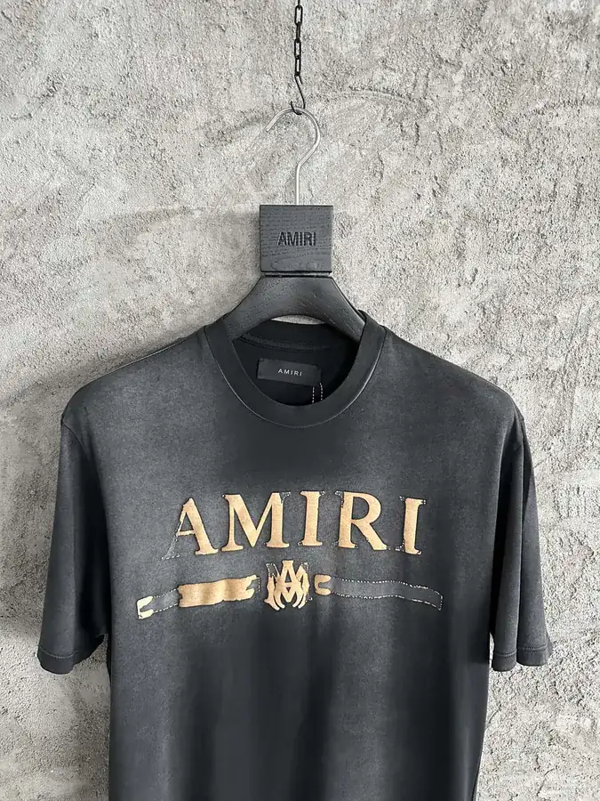 AMIRI 2024SS Plush Distressed Letter Tee