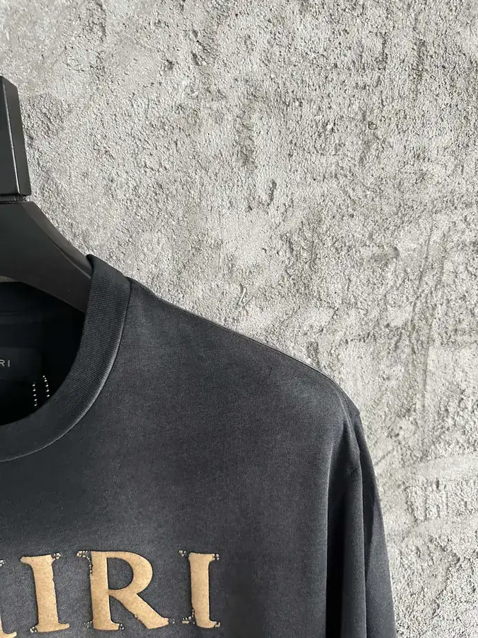 AMIRI 2024SS Plush Distressed Letter Tee