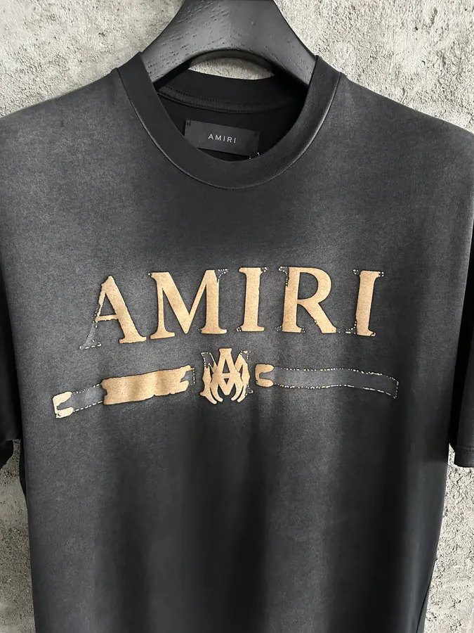 AMIRI 2024SS Plush Distressed Letter Tee