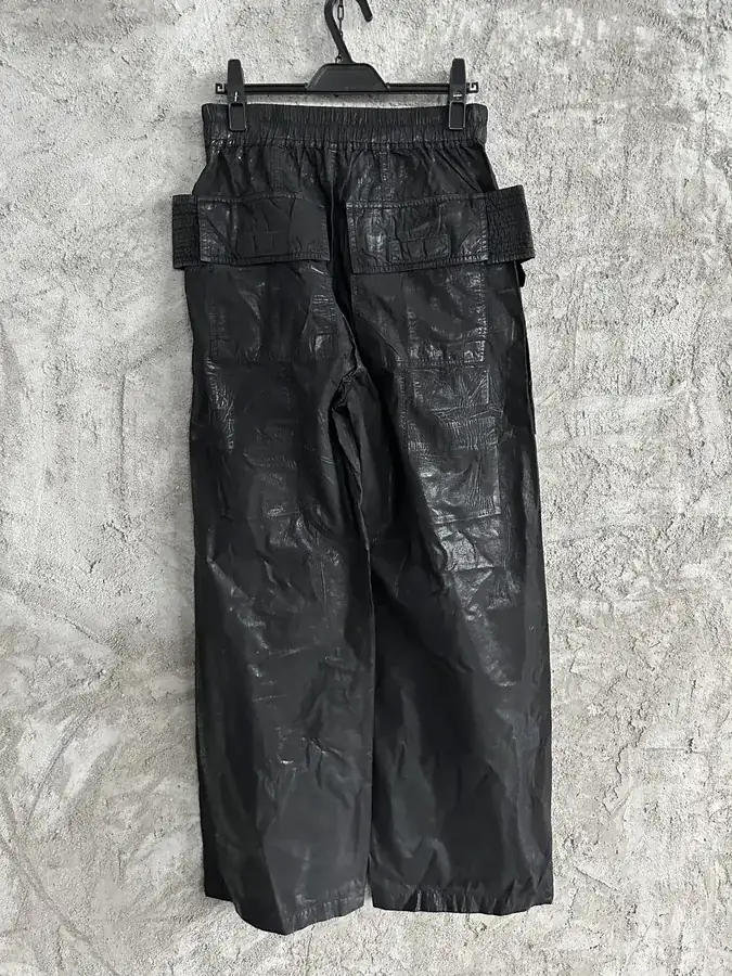 RICK OWENS DEKSHDW 2025SS Wide Leg Pants with Double Belt