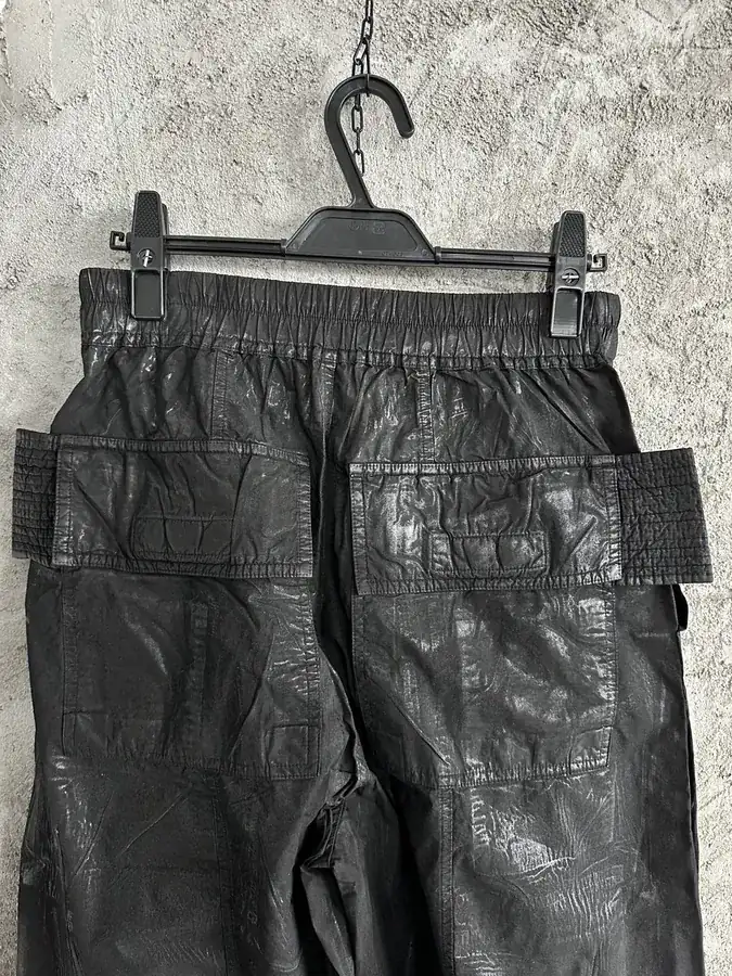 RICK OWENS DEKSHDW 2025SS Wide Leg Pants with Double Belt