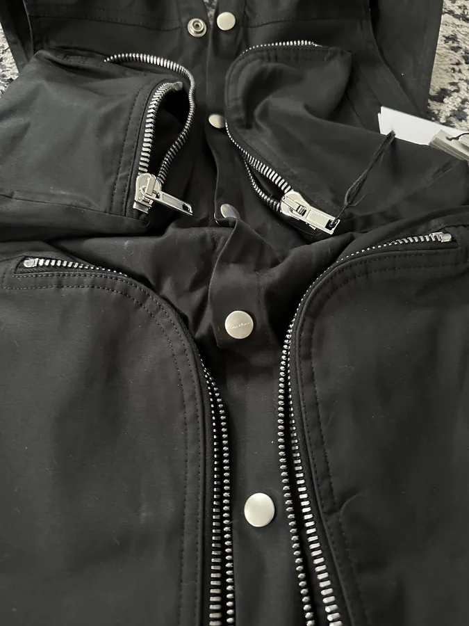 Rick Owens 2024SS Oversized Utility Vest with Custom Logo Buttons