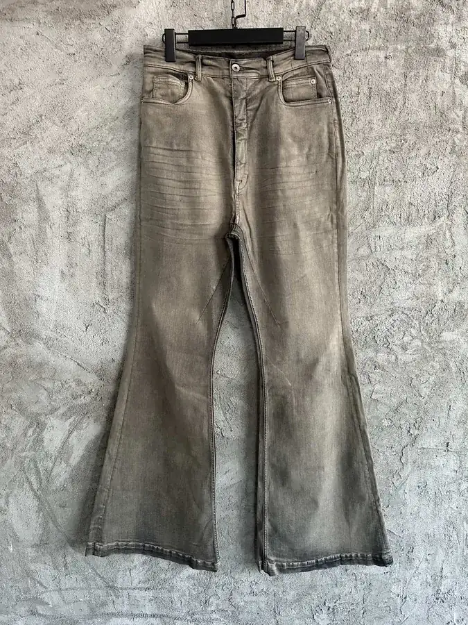 Rick Owens OS Washed Cone Pants in Oxblood